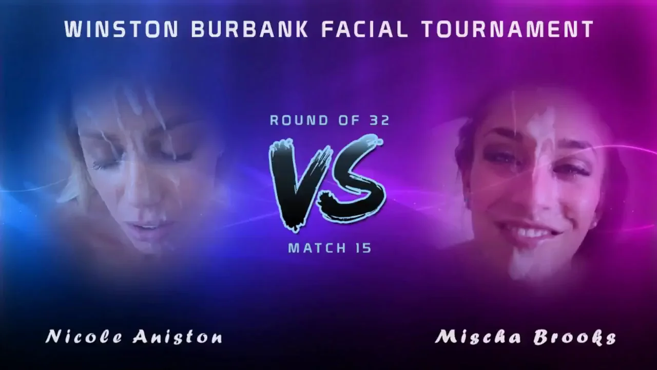 Winston Burbank Facial Slamdown: Nicole Aniston vs Mischa Brooks - Cum-Drenched Round of 32 Showdown