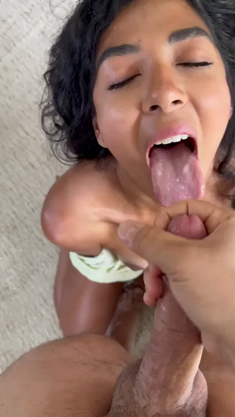 Claiming Her Face: Thick Cock Marks Ebony Slut's Territory