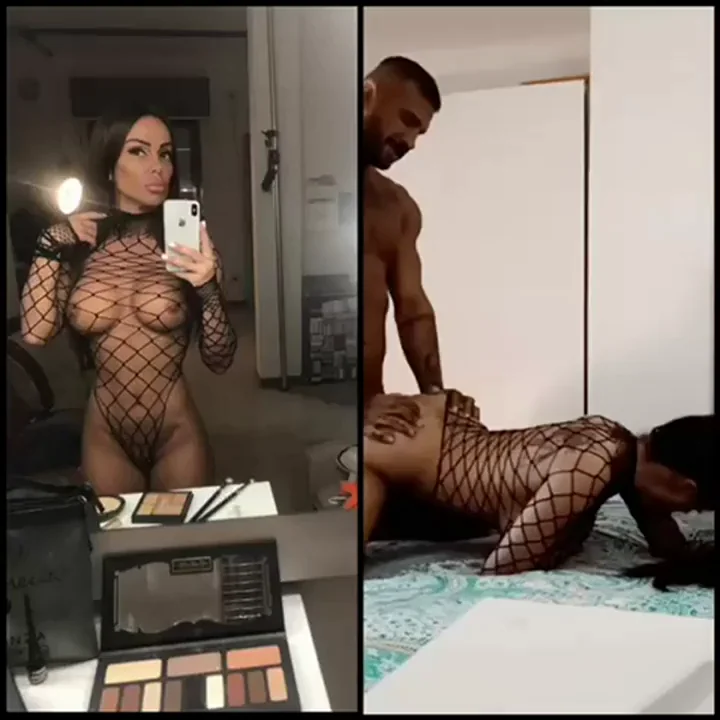 Slutwife's Tease Selfie to Hubby Then BBC Fuck Fest 😈🍆💦