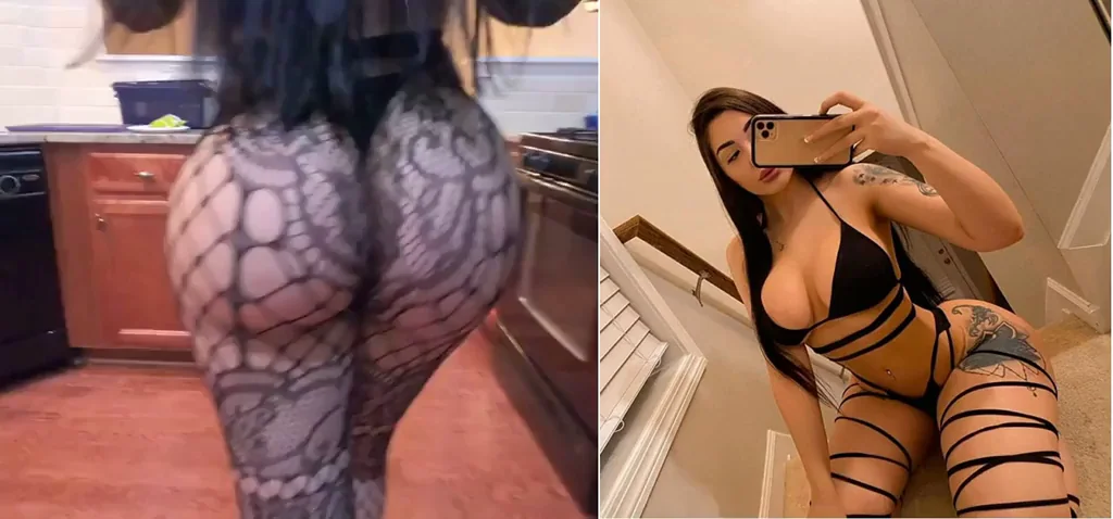 TikTok Slut's Lace-Clad Phat Ass Tease & Mirror Flex