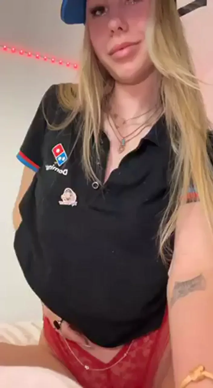 Grab My Juicy Tits, Pizza Slut Says 😈🍕💦