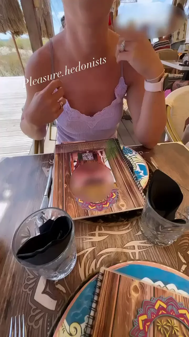 Spicy Outdoor Dining Tease 😈🍽️💦