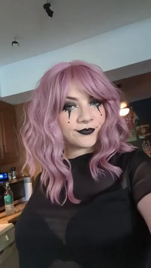 Mild Clown Goth Slut Teases with PAWG Curves & Dripping Makeup