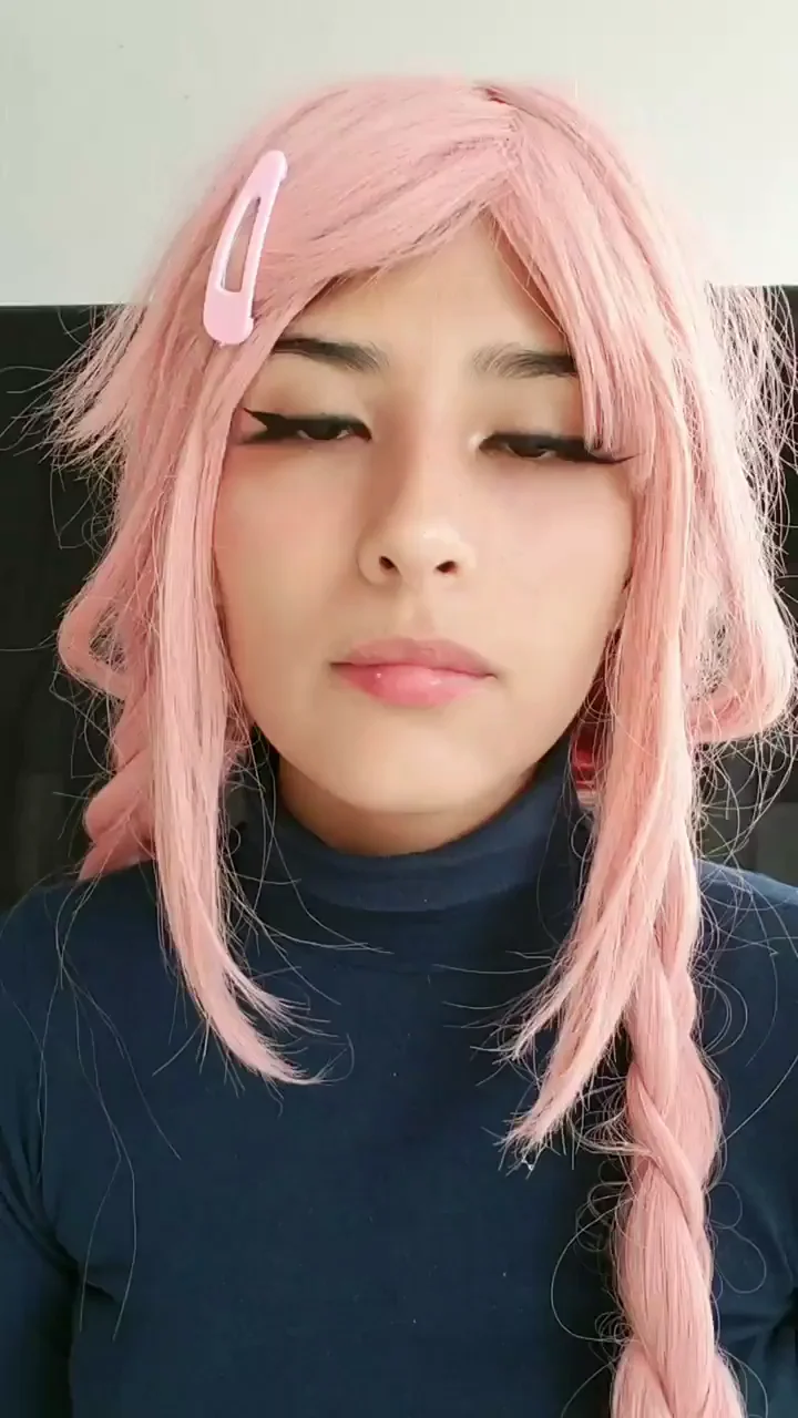 Pink-Haired Egirl Cosplay Slut Begs: 'Morning Dick Suck?'