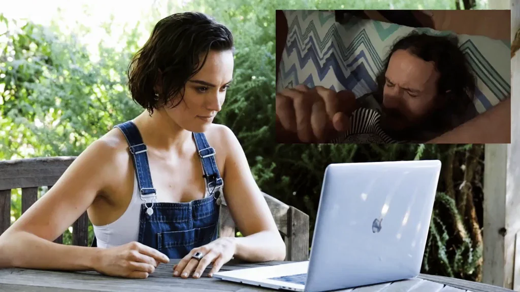 Hot Babe's Instant Cock Reaction on Laptop
