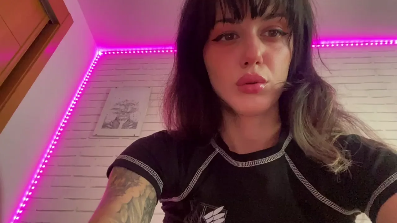 Deeper Feels Better: Cute Inked Teen's Puffy Areolas Glow 😍🍒