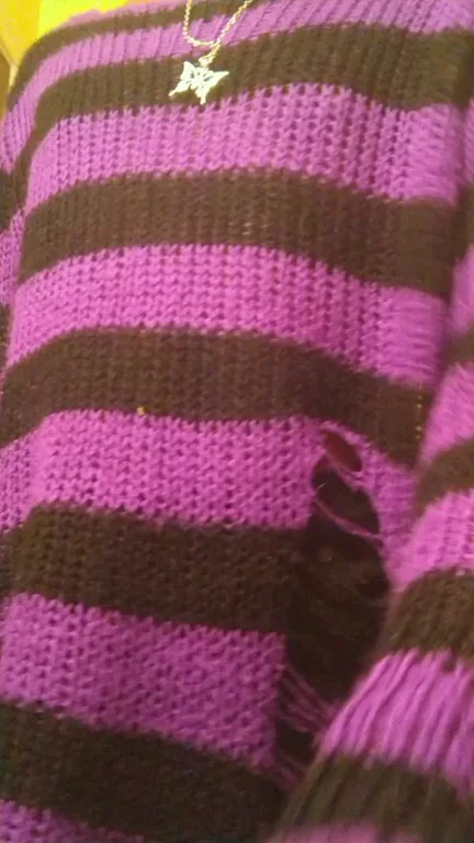 Femboy Tease in Ripped Sweater 😈💜