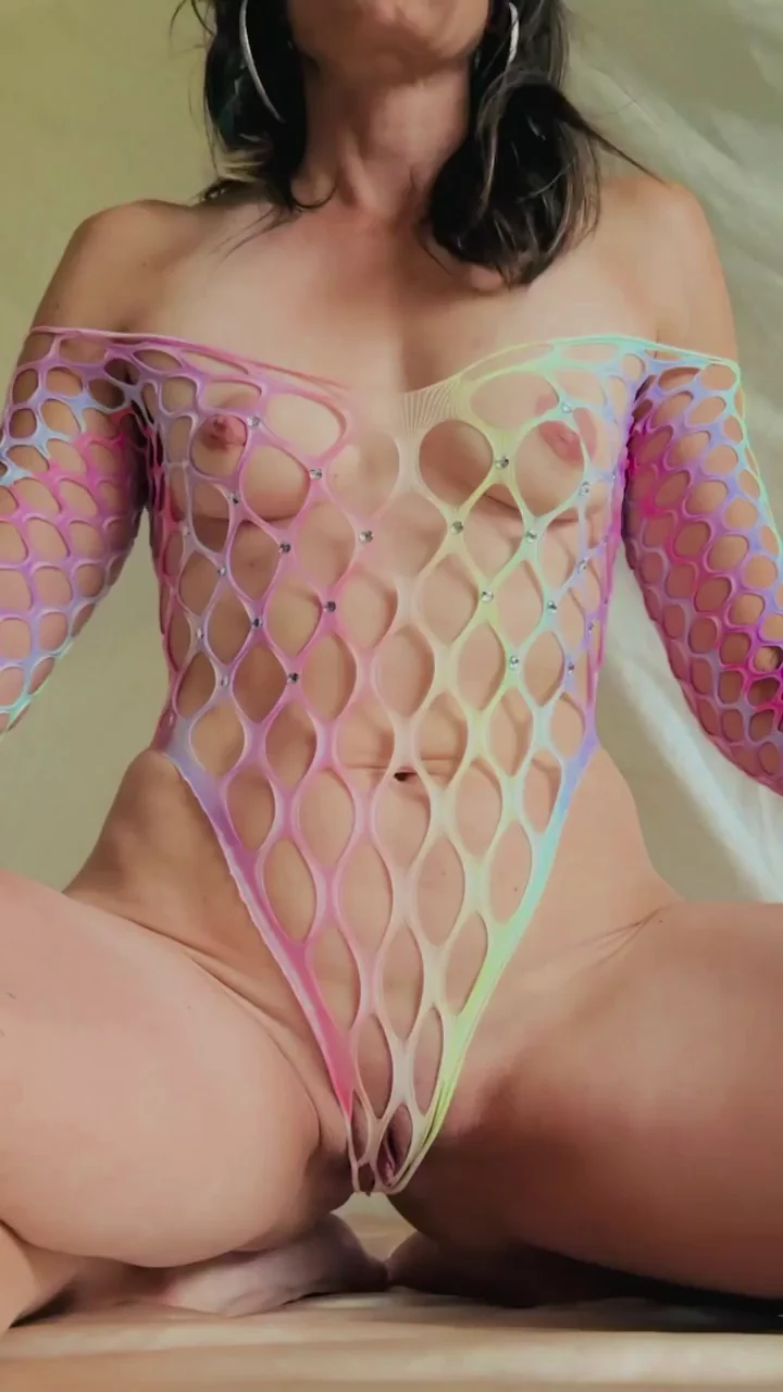 Fishnets got caught on my nipples.