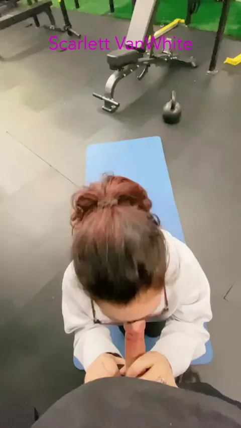 Being a naughty wife at the gym with my personal trainer!
