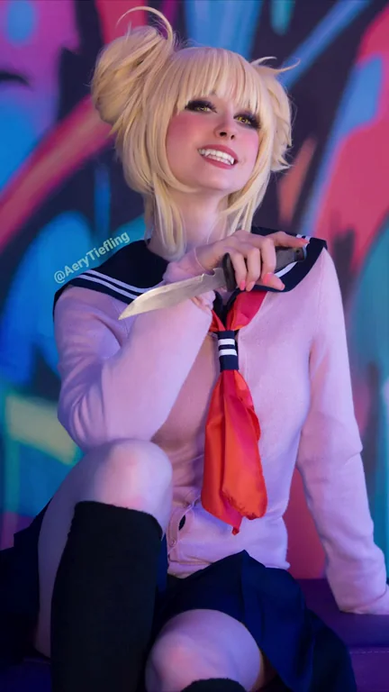 Himiko Toga's Slutty Cosplay Cock Worship: Dripping Oral Frenzy by Aery Korvair