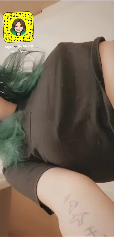 Teasing My Soft Pierced Titties with Green Hair Slut Vibes