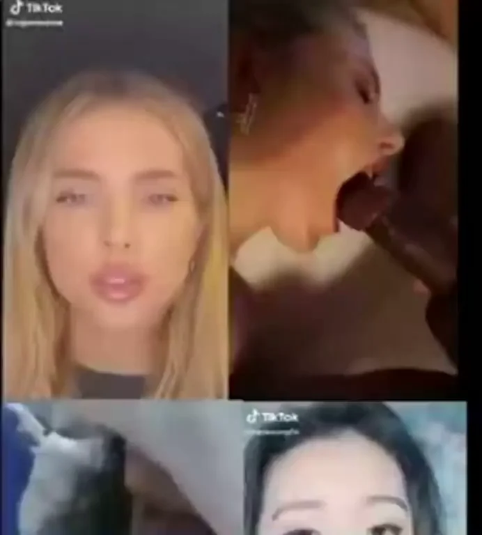 🔥 Blonde TikTok Slut's Wild Tongue-Out Tease 😛 Who's This GF? 🔥