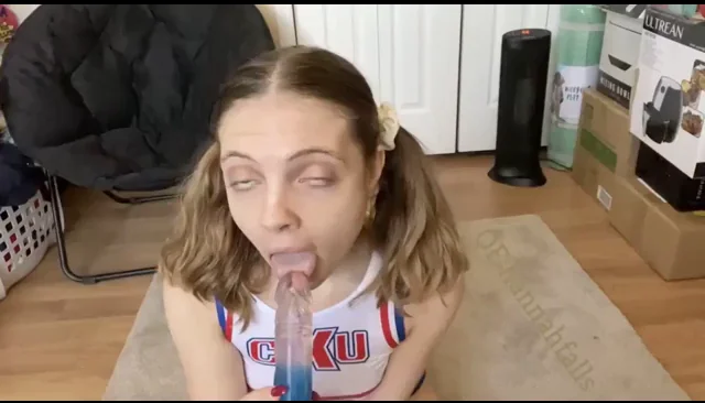 I just want a throbbing cock in my mouth to replace this dildo