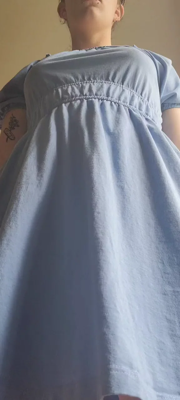 Teasing Upskirt Hopes: Perky Tits Peek & Shaved Pussy Flash