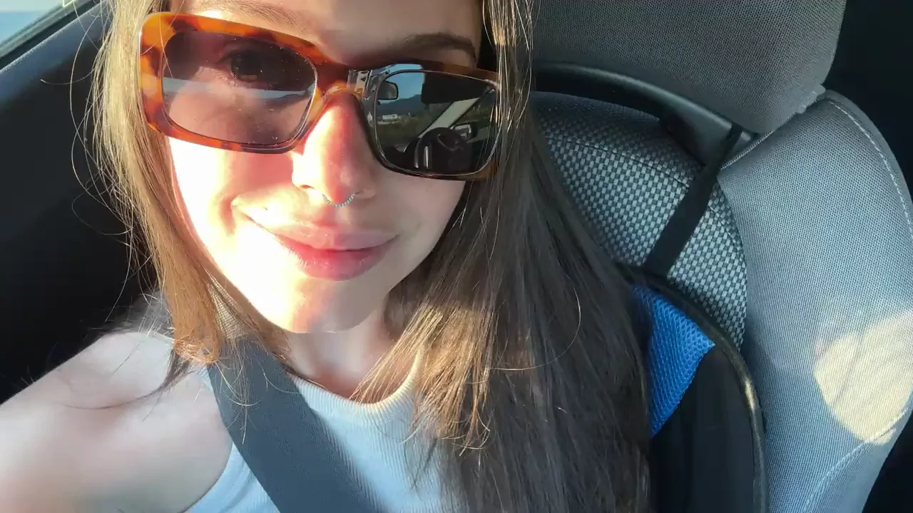 Perky Titties Tease in the Car for You 😍🔥