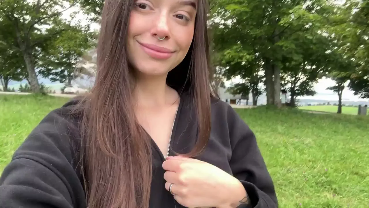 Shove Your Dick Between My Perky Tits in the Park 😈🍆💦