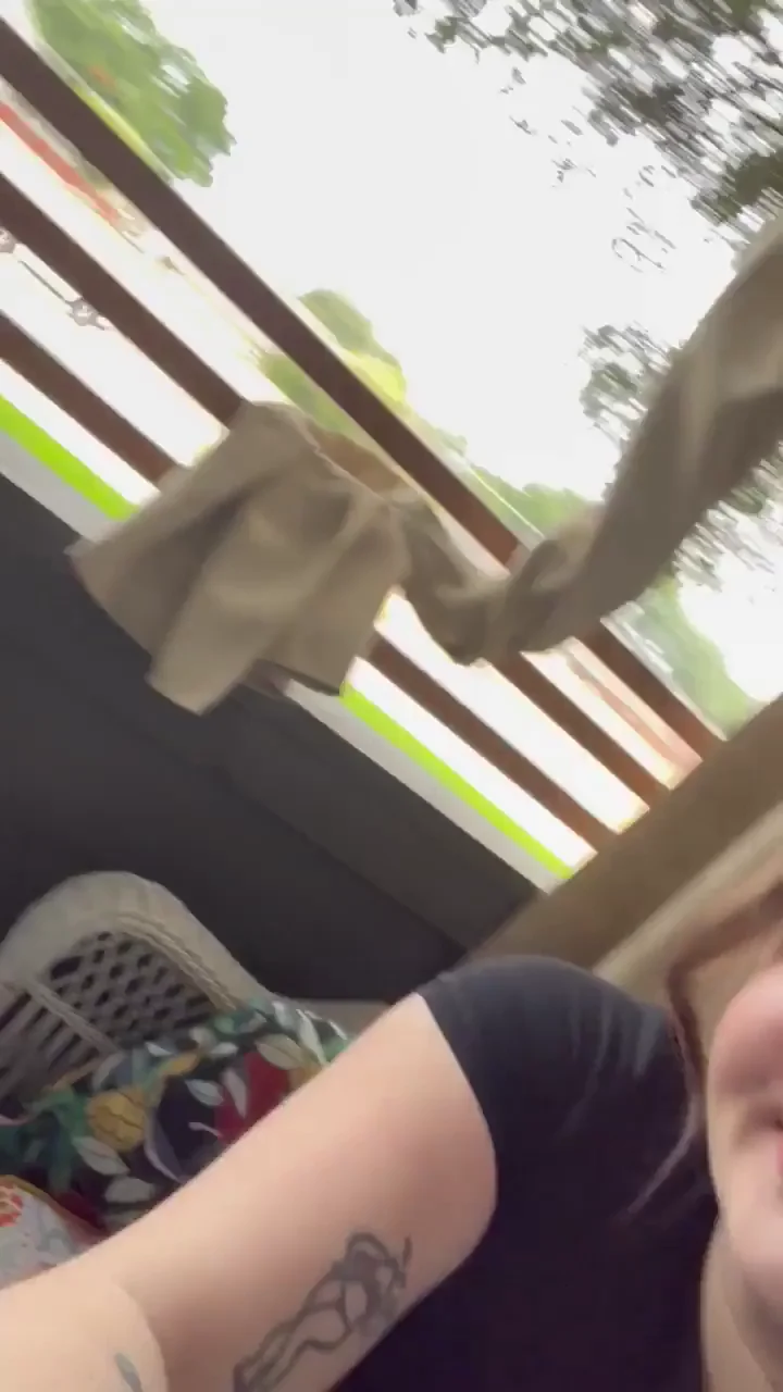 POV: Your Big-Tiddy Goth Neighbor Teases from the Balcony