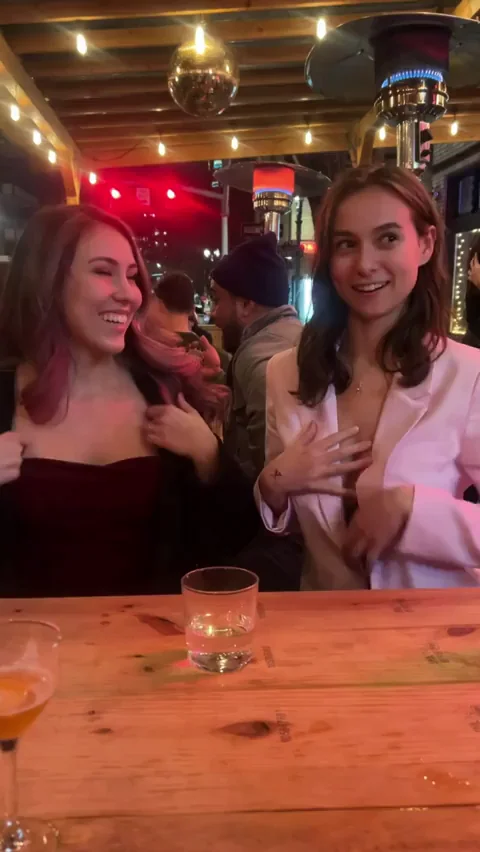 Happily requesting free drinks for the rest of the night