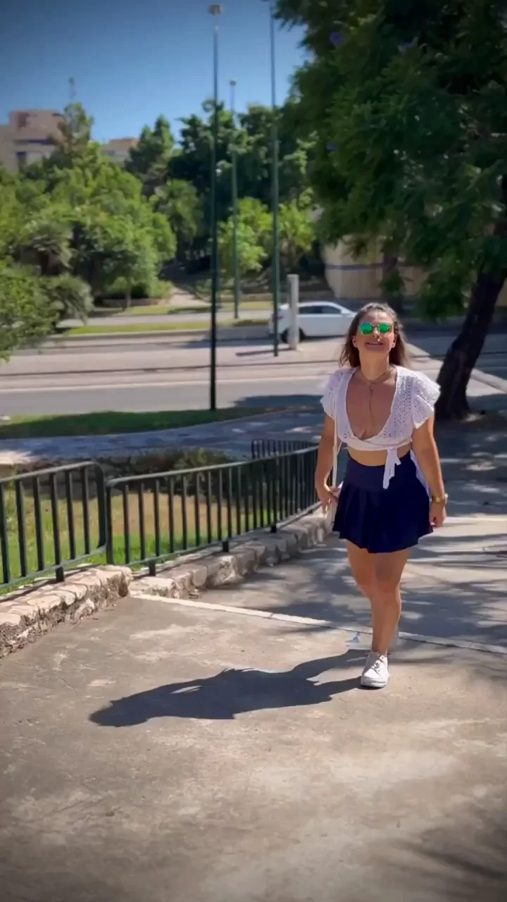 Walking around with nipple clamps.