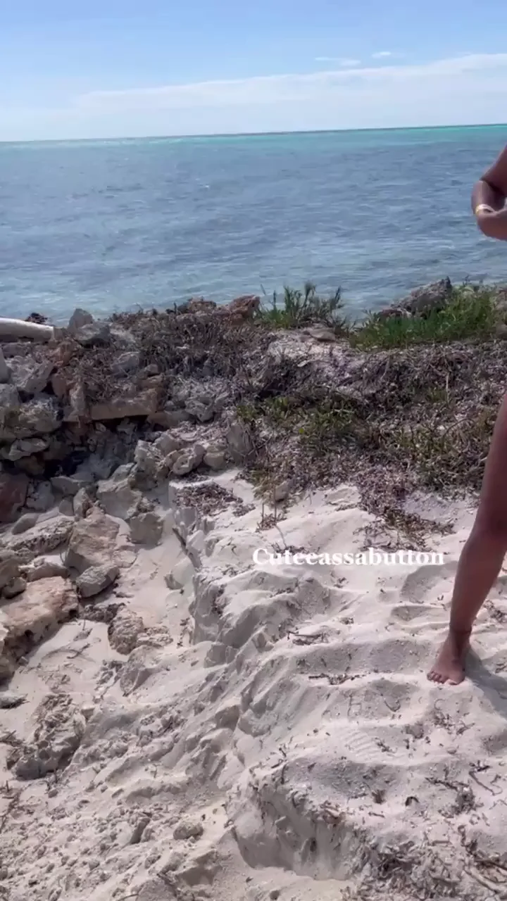 Top Off! Tanline Titties Tease on the Beach 🌴🍈🍈