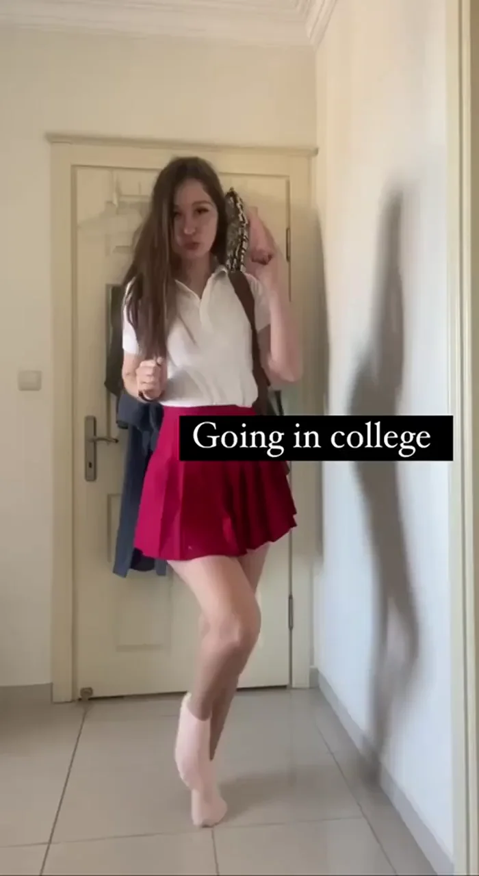 Dark side of shy college girl