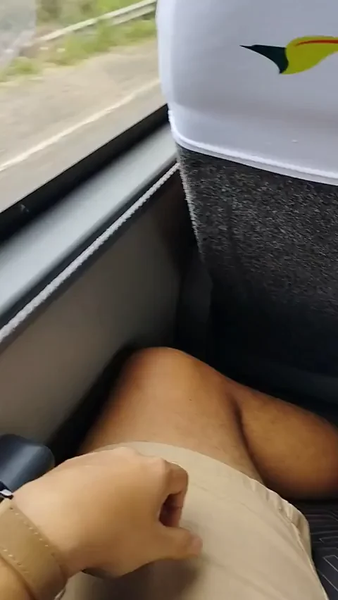 Bus Vibe Explosion: Black Stud's Thick Cock Bursts Cum in Public Ride