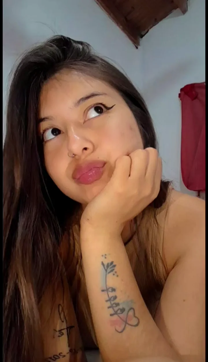 Petite Teen's Perky Tits Bare & Teasing 😍👅 No Bra Needed!