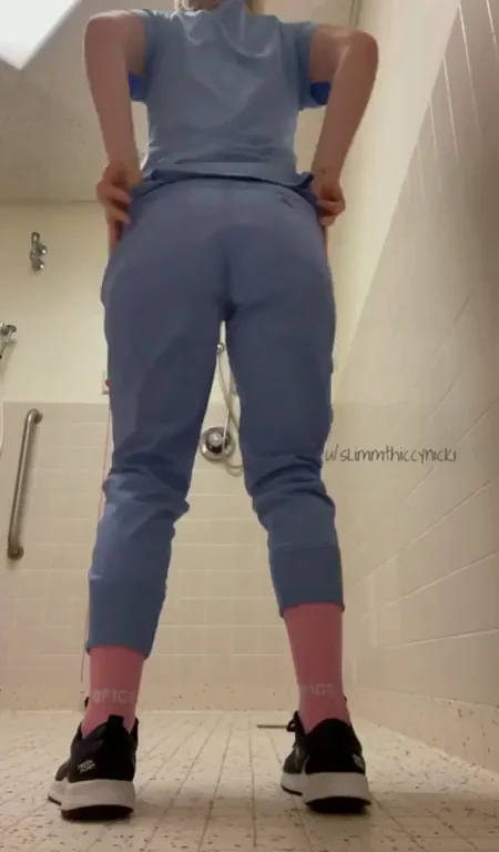 Being bad in a patients bathroom oops