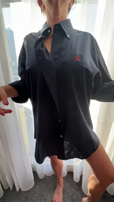 🔥 MILF Flashes Massive Tits in Oversized Man's Shirt Titty Drop 😍