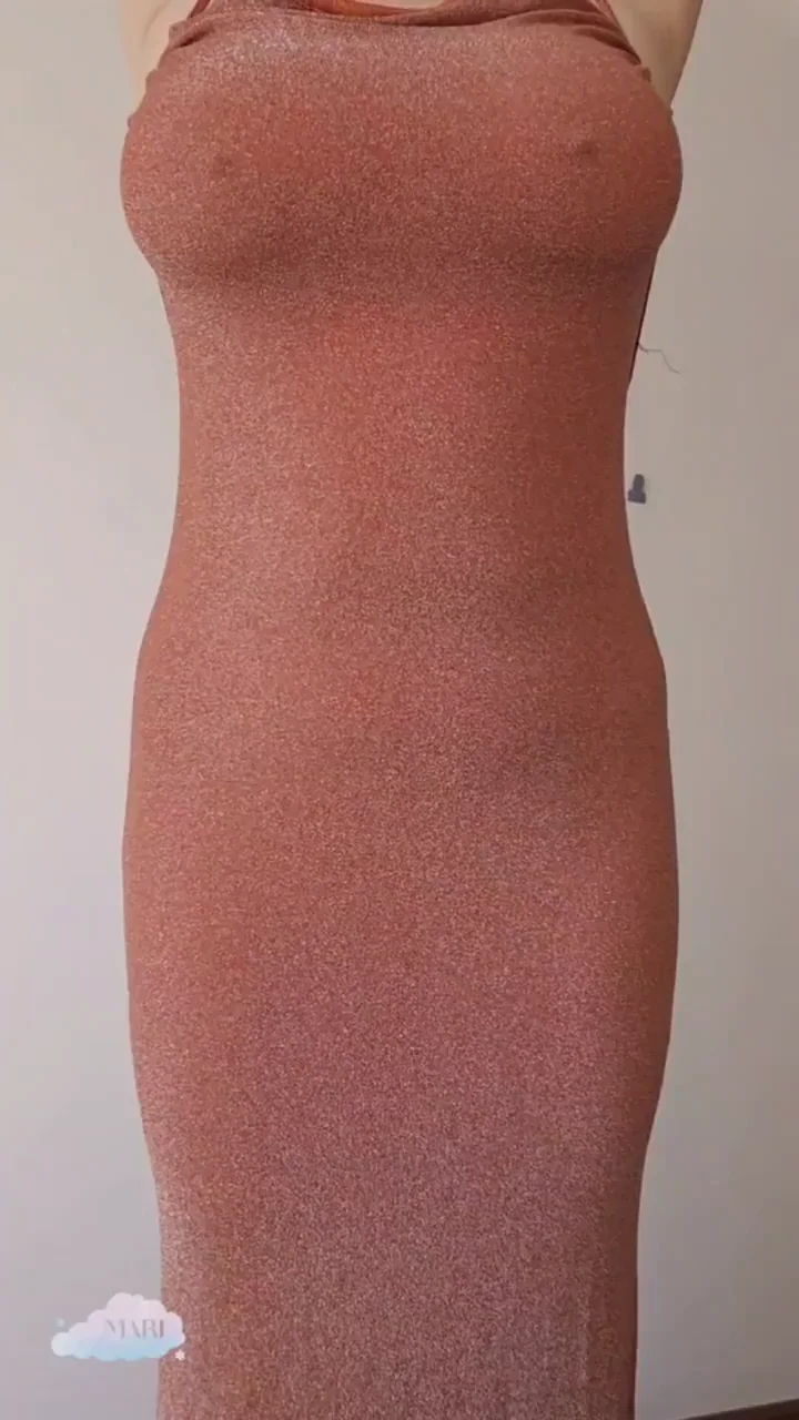 Shimmering Slut Dress Drops to Unleash Massive Titty Bombshell (OC)