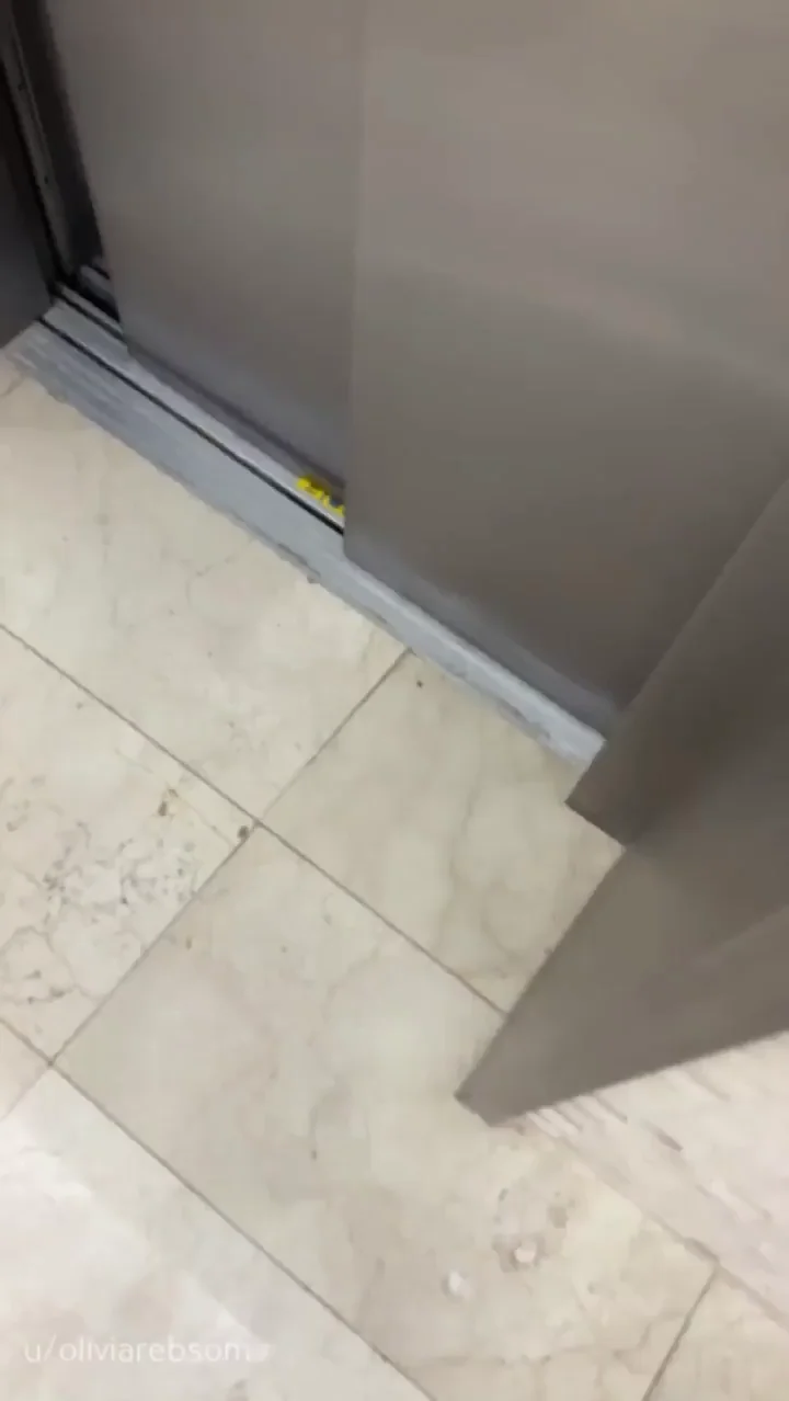 Elevator Tease: Busty Slut Begs to Be Your Fuck Toy