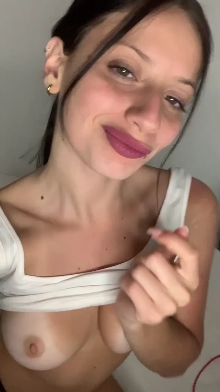 Fresh 18yo TikTok Slut Teases Perky Tits & Begs for Friends