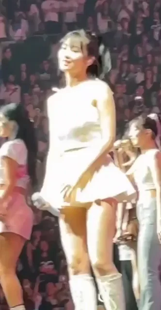 TWICE Momo's Slutty Skirt Tease: Upclose Thigh Grind on Stage