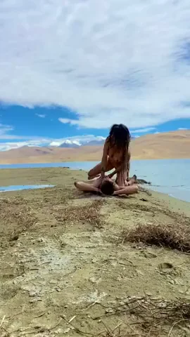 Bored Beach Slut Rides His Cock Hard