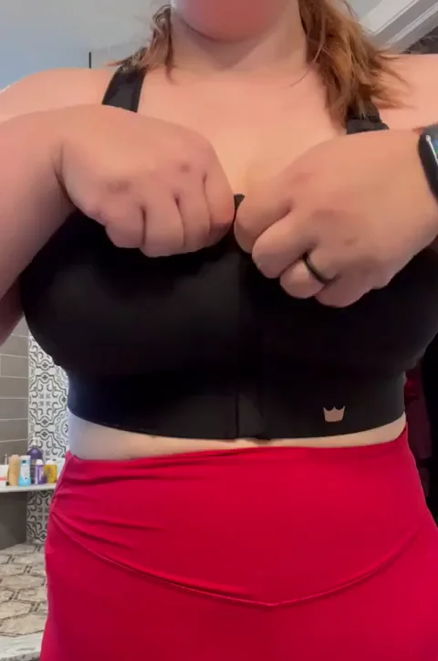 I hope you don't mind if I'm a little sweaty after my workout.