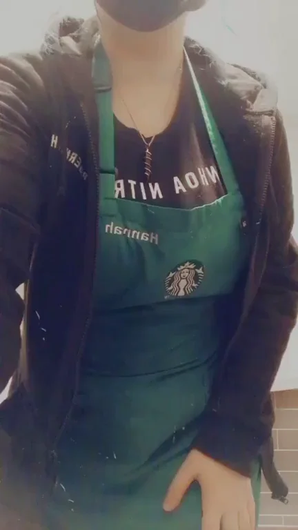 You can tell me how dirty o(f) a barista I am… ?? I love sneaking away to show off for Reddit. ?