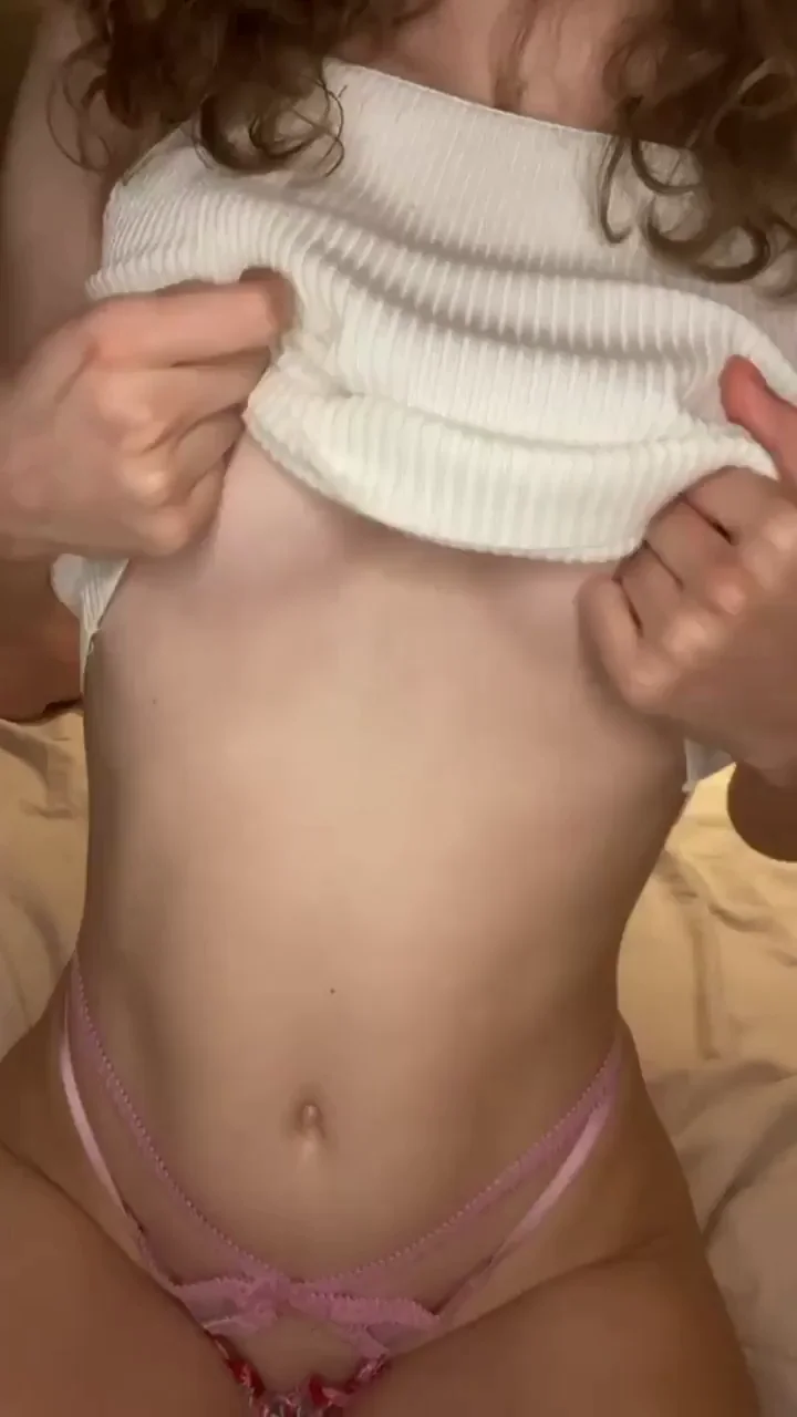 Look But No Touching My Tiny Tits & Pink Thong 😈👀