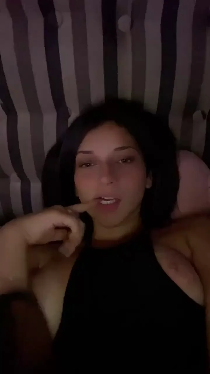 Sultry Bedroom Tease: Biting Lips & Busty Curves Unleashed