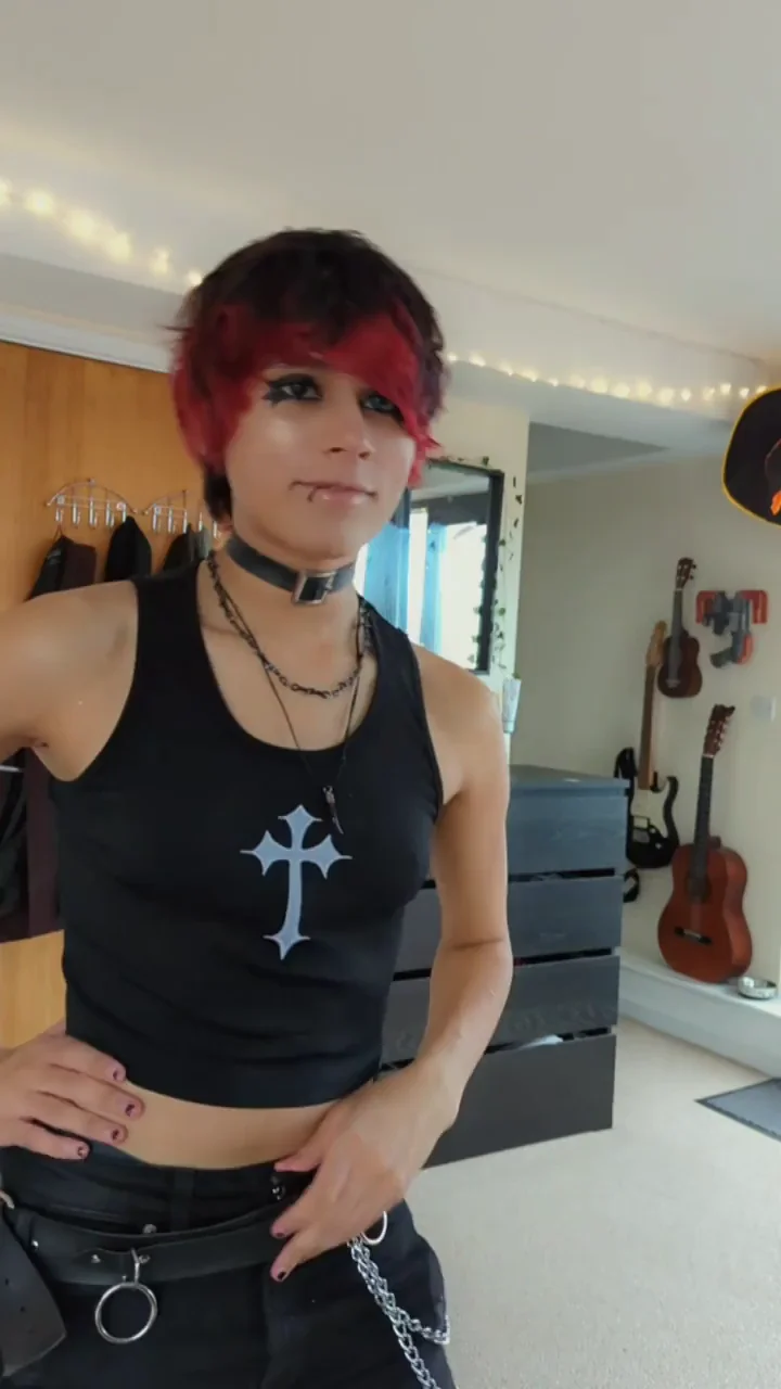 Emo Trans Cum Dump Begs for Loads in Slutty Alt Tease 🥺🖤