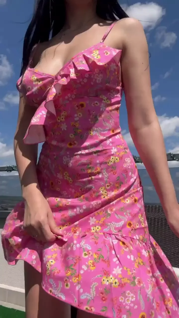 I love distracting men when I'm wearing sundresses without underwear (reveal)