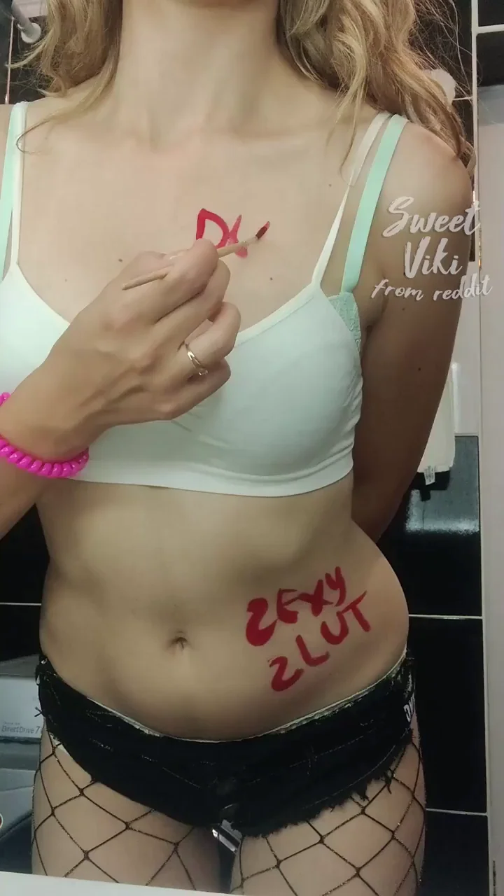 Obeying Master: Blonde Sub Slut Marked & Stripped 😈🔥 Wait for the End