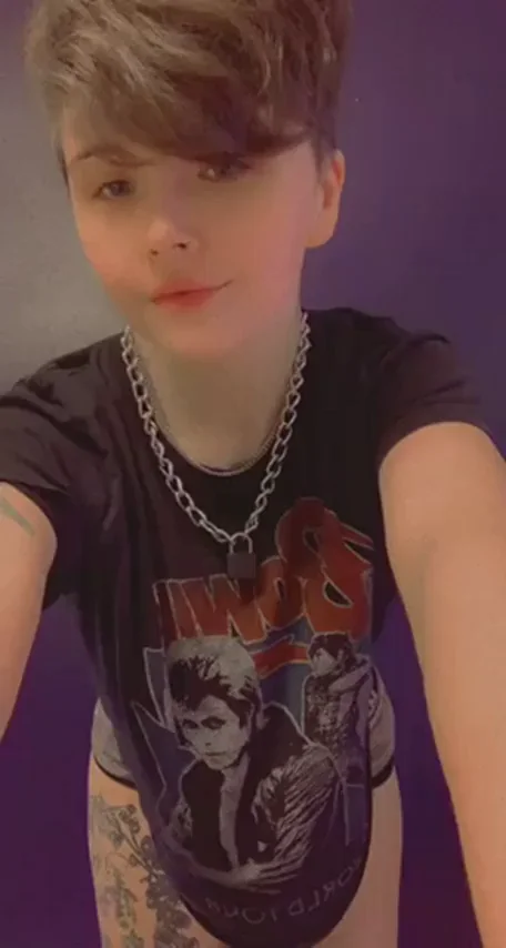 Silly Slutty FTM Tease with Tattoos and Tiny Tits