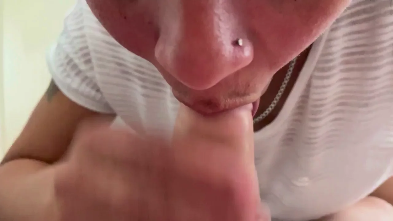 Massive oral cumshot....She is showing off what's usually goes straight down her throat