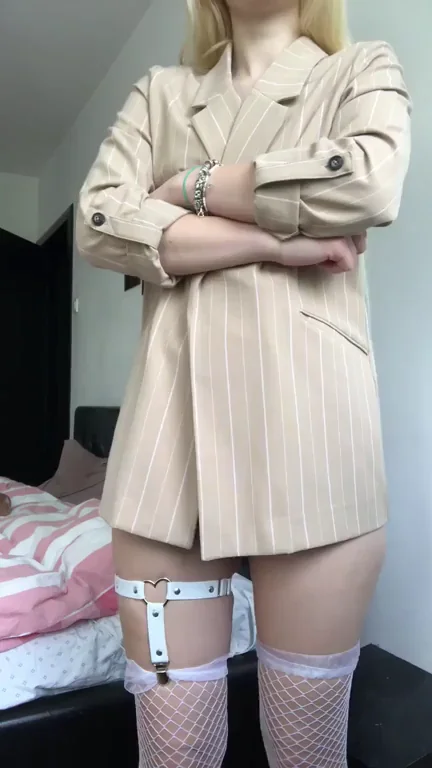 Blonde Bombshell's Tiny Titty Drop Tease in Sheer Lingerie [OC Drop]
